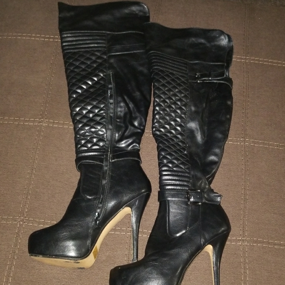 Black over the knee boots